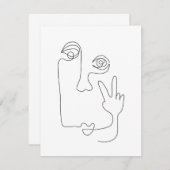 和平サイン サンキューカード (正面/裏面)