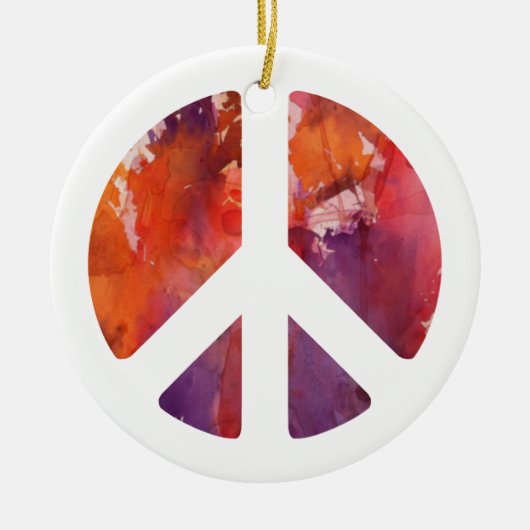 和平サイン セラミックオーナメント (正面)