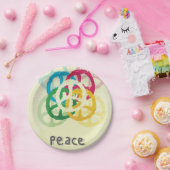 和平サイン ペーパープレート (パーティー)