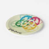 和平サイン ペーパープレート (アングル)