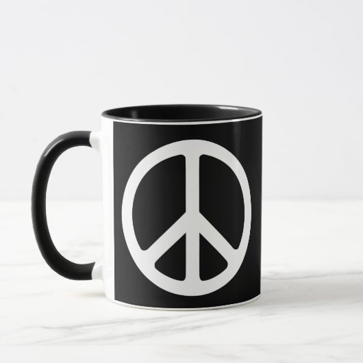 和平サイン マグカップ (左)