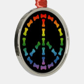 和平サイン メタルオーナメント (右)