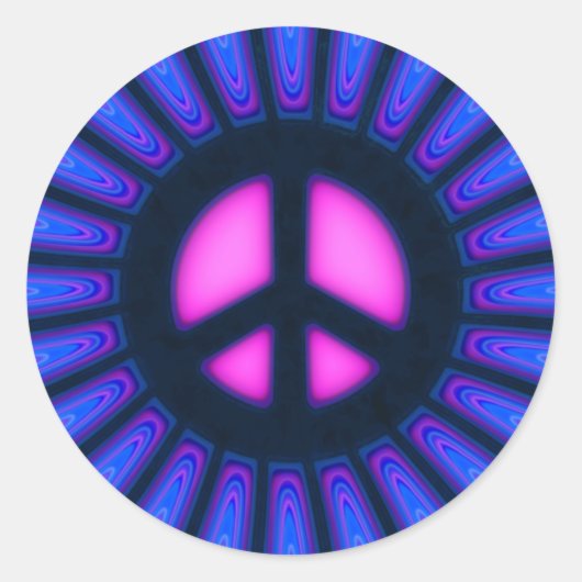 和平サイン ラウンドシール (正面)