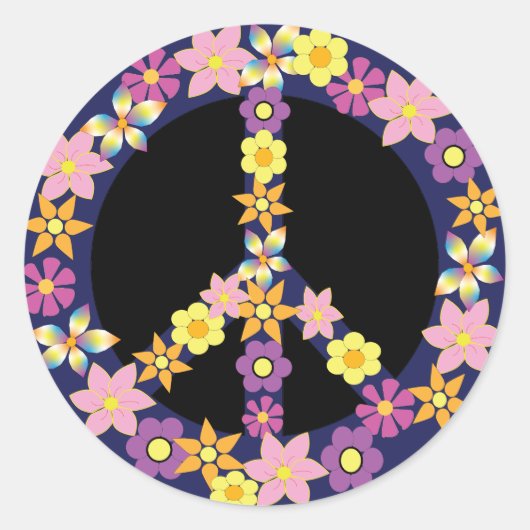 和平サイン ラウンドシール (正面)
