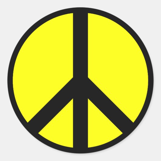 和平サイン ラウンドシール (正面)