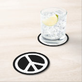 和平サイン ラウンドペーパーコースター (インサイチュ)