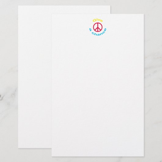 和平サイン 便箋 (正面/裏面)