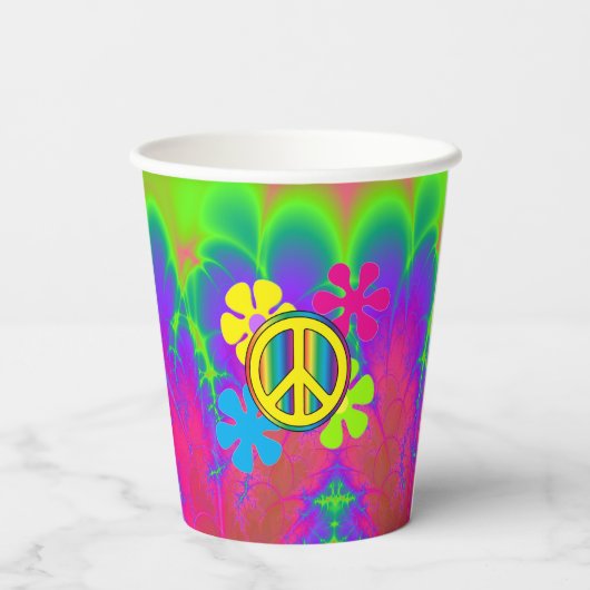 和平サイン 紙コップ (裏面)