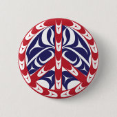 和平サイン 缶バッジ (正面)