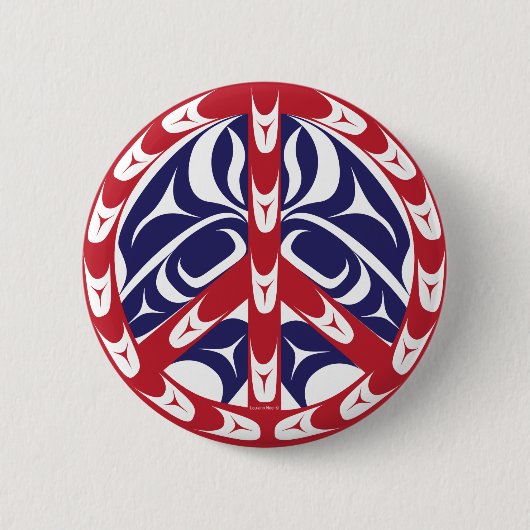 和平サイン 缶バッジ (正面)