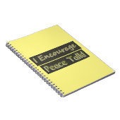 「和平交渉を奨励する！」 かわいいデザイン。買今 ノートブック (右側)