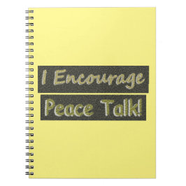 「和平交渉を奨励する!」 かわいいデザイン。買今 ノートブック