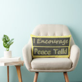 「和平交渉を奨励する！」 かわいいデザイン。買今 ランバークッション (椅子)