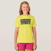 「和平交渉を奨励する！」 かわいいデザイン。買今 Tシャツ (正面フル)