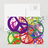 和平標識コラージュ ポストカード (正面/裏面)