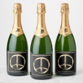 和平標識食品および飲料ラベルセット スパークリングワインラベル (ボトル)