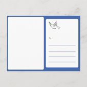 和平発表の鳩と日付の保存 案内ポストカード (裏面)