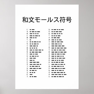 和文モールス符号 Wabun Code ポスター