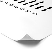 和文モールス符号（Wabun Code) Japanese Morse Code ポスター (角)