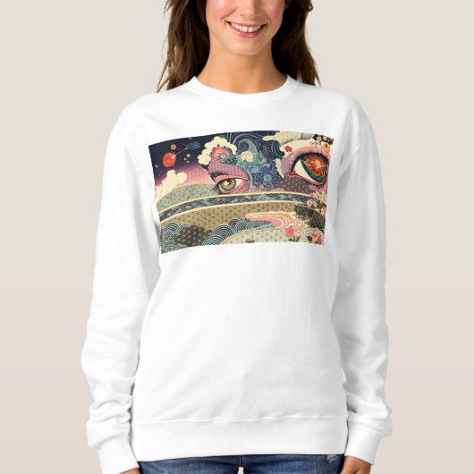 和柄アート スウェットシャツ (正面)