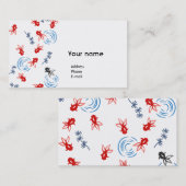 【和柄金魚】Goldfishes of Japanese pattern 名刺 (正面/裏面)