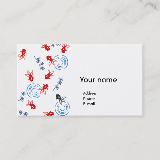 【和柄金魚】Goldfishes of Japanese pattern 名刺 (正面)