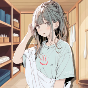 和柄銭湯マークTシャツ｜Nihon SENTO T-Shirt 寿司娘 GenerativeAI Tシャツ