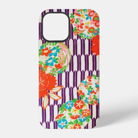 和柄 花模様 iPhoneケース (裏面)