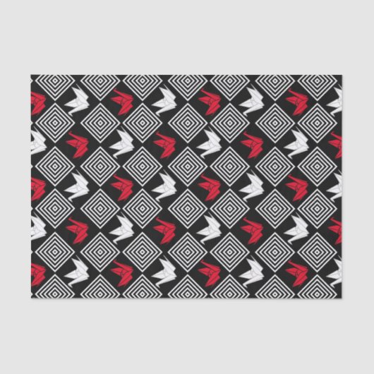 和気折鶴パターン 薄葉紙 (正面)