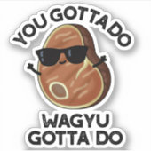 和牛のステーキおもしろいパンだ シール (正面)