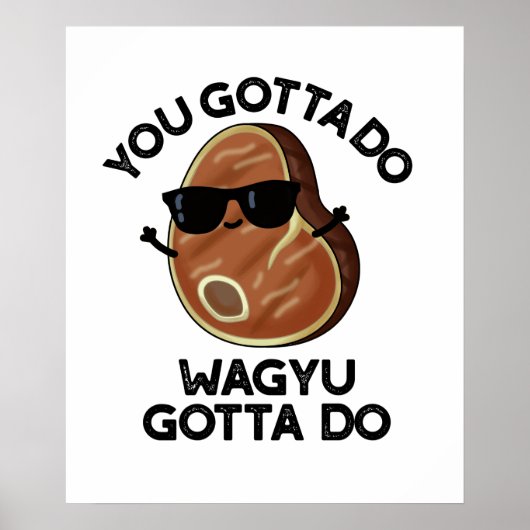 和牛のステーキおもしろいパンだ ポスター (正面)