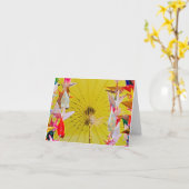 和紙はメッセージカードを伸ばします カード (黄色い花)