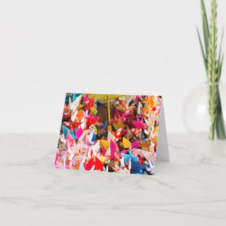 和紙は3メッセージカードを伸ばします カード