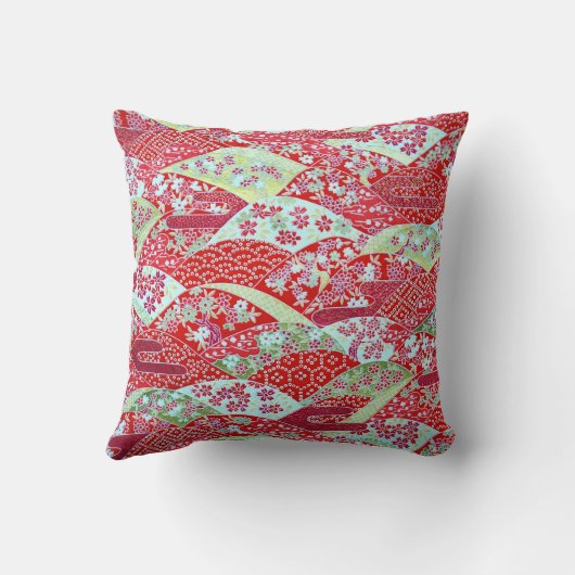 和紙ア日本のートレッドフローラ折り紙友禅枕 クッション (裏面)