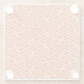 和紙エレガント日本の折り紙幾何学模様 ガラスコースター (裏面)