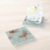 和紙エレガント日本の折り蝶 ガラスコースター (アングル)