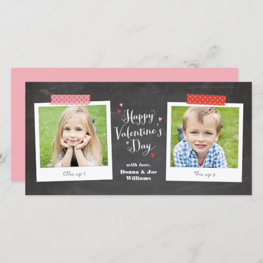 和紙テープと黒板フォトカード シーズンカード (正面/裏面)