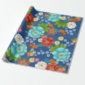 和紙文様の日本パターン（の模様が）ある紙 ラッピングペーパー (アンロールド)