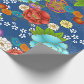 和紙文様の日本パターン（の模様が）ある紙 ラッピングペーパー (角)