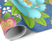 和紙文様の日本パターン（の模様が）ある紙 ラッピングペーパー (ロールコーナー)