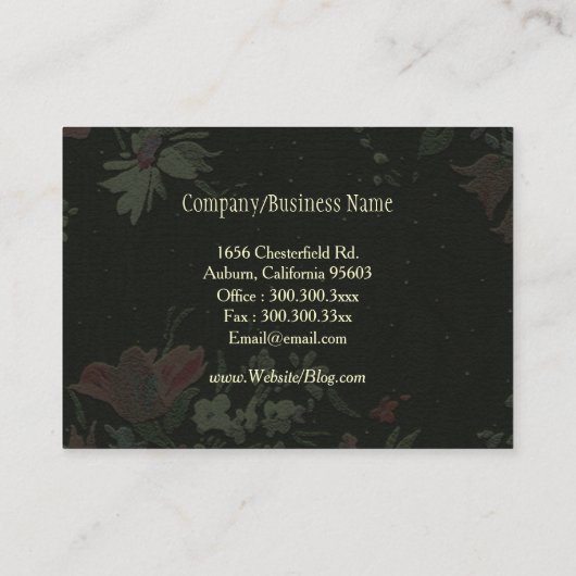 和紙日本ののパタユニークーン 名刺 (裏面)