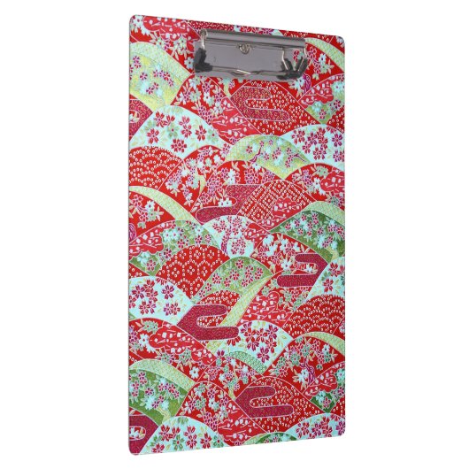 和紙日本の赤フローラ折り紙友禅クリップボード クリップボード (右)