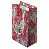 和紙日本の赤フローラ折り紙友禅抱き枕 スモールペーパーバッグ (正面アングル)