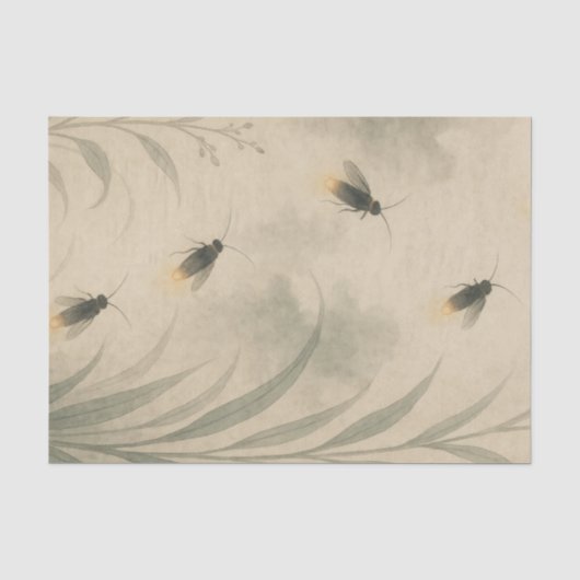 和紙　蛍柄　ティシューペーパー 薄葉紙 (正面)