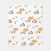 和菓子日本の柄 フリースブランケット (正面)