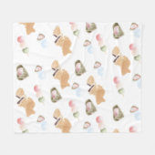 和菓子日本の柄 フリースブランケット (正面(横))