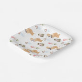 和菓子日本の柄 ペーパープレート (傾斜あり)