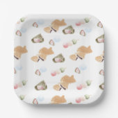 和菓子日本の柄 ペーパープレート (正面)