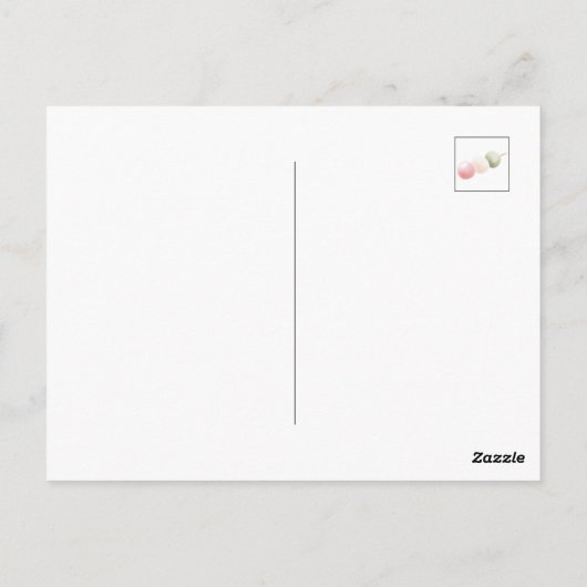 和菓子日本の柄 ポストカード (裏面)