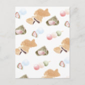 和菓子日本の柄 ポストカード (正面)